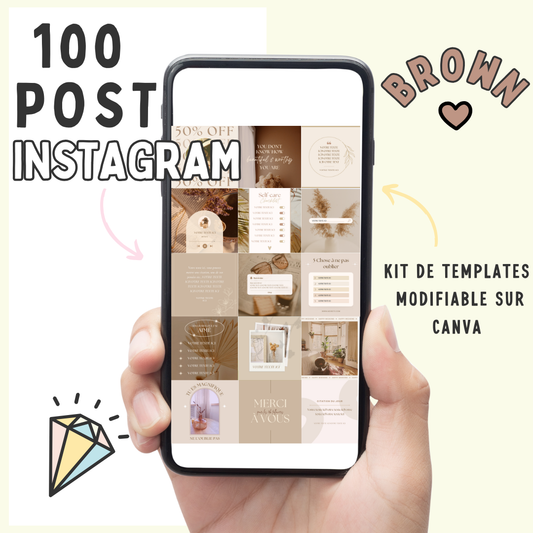 100 Post Instagram - Le Brown
