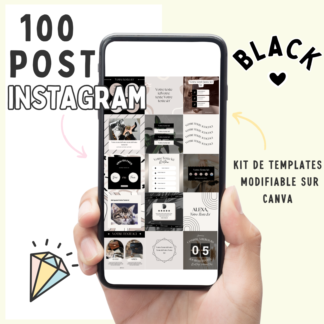 100 Post Instagram - Le Black