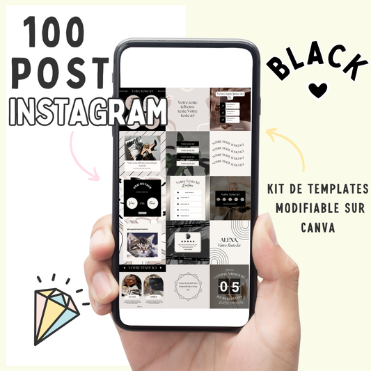 100 Post Instagram - Le Black
