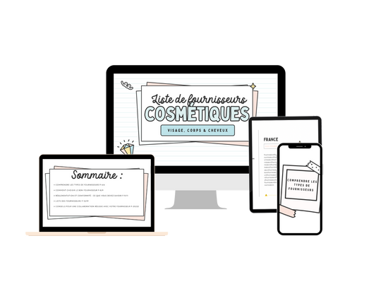 Liste de fournisseurs - Cosmétiques